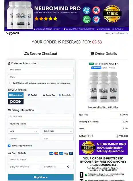 Neuromind Pro Neuromind Pro Order Page